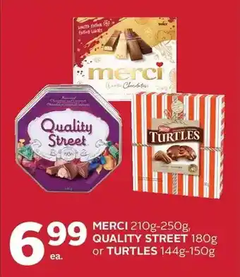 Rexall Merci, quality street or turtles offer