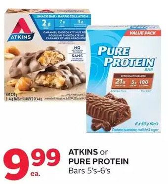 Rexall Atkins or pure protein bars offer