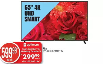 Shoppers Drug Mart Rca 65" 4k uhd smart tv offer