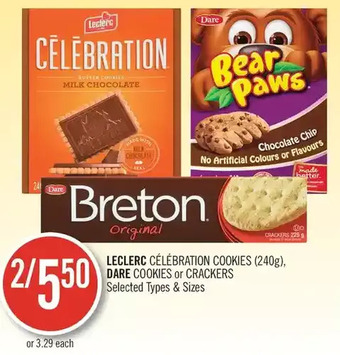 Shoppers Drug Mart Leclerc célébration cookies, dare cookies or crackers offer