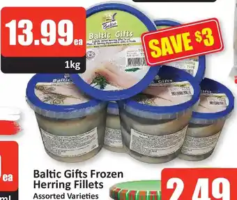 Baltic gifts frozen herring fillets