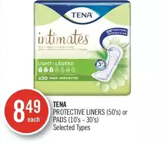 Shoppers Drug Mart Tena protective liners or pads offer