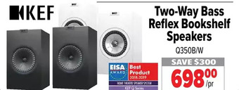 2001 Audio Video Kef two-way bass reflex bookshelf speakers offer