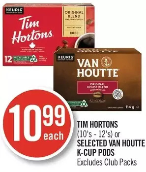 Shoppers Drug Mart Tim hortons or van houtte k-cup pods offer