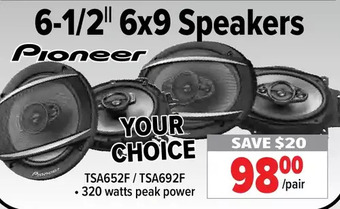 2001 Audio Video Pioneer 6-1/2" 6x9 speakers offer
