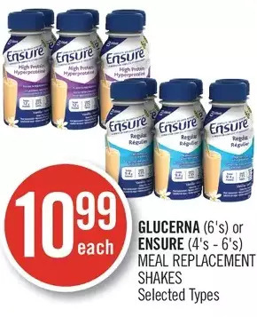 Shoppers Drug Mart Glucerna or ensure meal replacement shakes offer