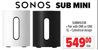 2001 Audio Video Sonos sub mini offer