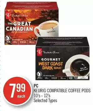 Shoppers Drug Mart Pc keurig compatible coffee pods offer