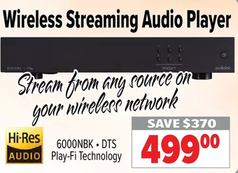 2001 Audio Video Wireless streaming audio player offer