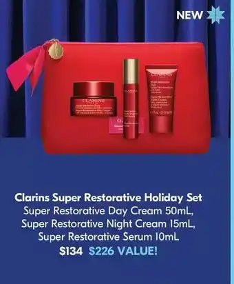 Shoppers Drug Mart Clarins super restorative holiday set offer