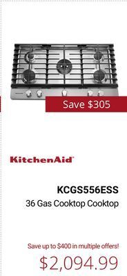 Canadian Appliance Source Kitchenaid 36 gas cooktop cooktop offer