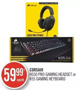 Shoppers Drug Mart Corsair hs50 pro gaming headset or k55 gaming keyboard offer