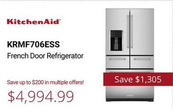 Canadian Appliance Source Kitchenaid french door refrigerator offer