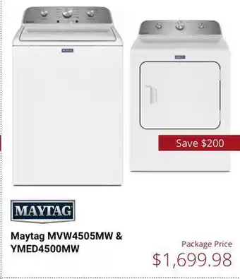 Maytag front load washer & dryer