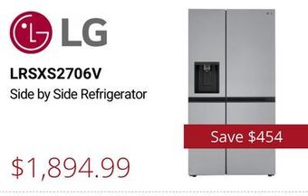 Canadian Appliance Source Lg side by side refrigerator offer