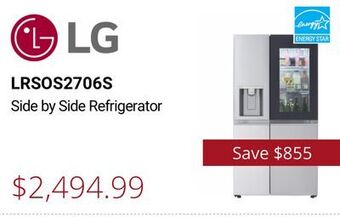Canadian Appliance Source Lg side by side refrigerator offer