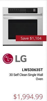 Canadian Appliance Source Lg 30 self clean single wall oven offer