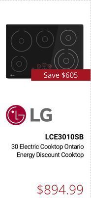Canadian Appliance Source Lg 30 electric cooktop ontario energy discount cooktop offer