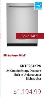 Canadian Appliance Source Kitchenaid 24 ontario energy discount built-in undercounter dishwasher offer