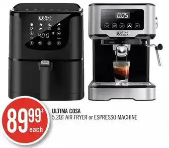 Shoppers Drug Mart Ultima cosa 5.2qt air fryer or espresso machine offer
