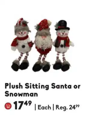 Plush sitting santa or snowman