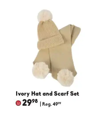 Sheridan Nurseries Ivory hat and scarf set offer