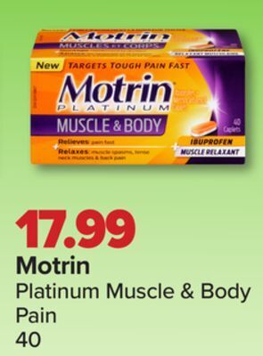 PharmaChoice Motrin platinum muscle & body pain offer