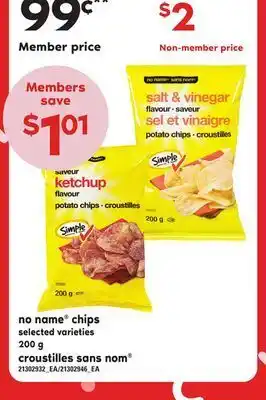 Independent City Market No name® chips, 200 g offer