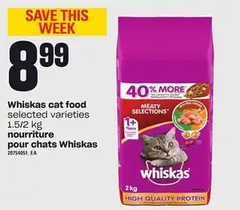 Independent City Market Whiskas cat food, 1.5/2 kg offer