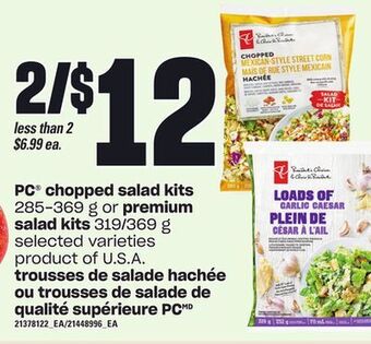 Independent City Market Pc® chopped salad kits, 285-369 g or premium salad kits, 319/369 g offer
