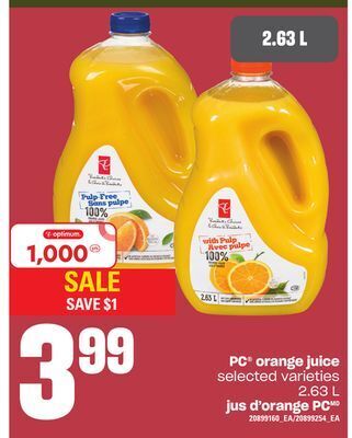 Independent City Market Pc® orange juice, 2.63 l offer