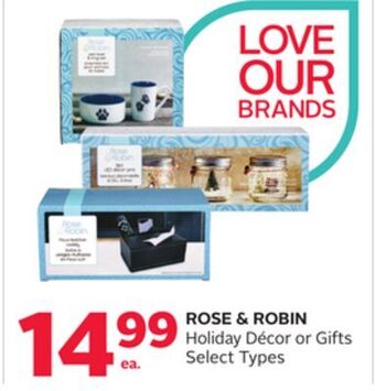 Rexall Rose & robin holiday décor or gifts offer