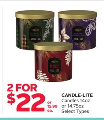 Rexall Candle-lite candles 14oz or 14.75oz offer