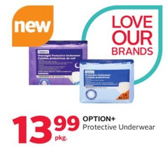Rexall Option+ protective underwear offer
