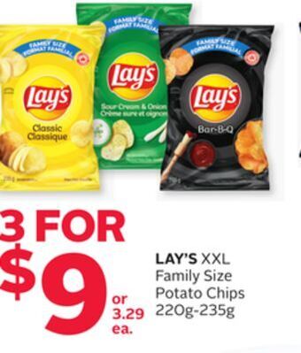 Rexall Lay's xxl family size potato chips 220g-235g offer