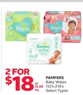 Rexall Pampers baby wipes 112's-216's offer