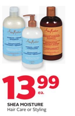 Rexall Shea moisture hair care or styling offer