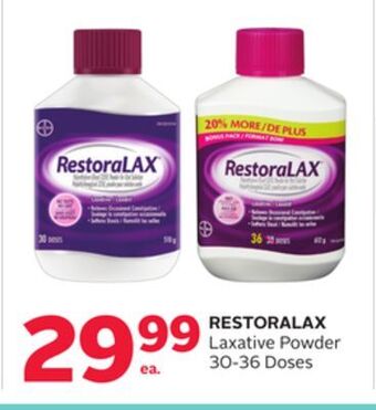 Rexall Restoralax laxative powder 30-36 doses offer