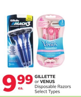 Rexall Gillette or venus disposable razors offer