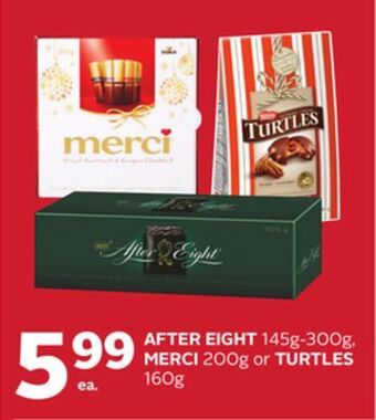 Rexall After eight 145g-300g, merci 200g or turtles 160g offer