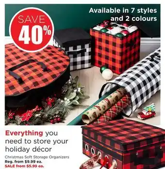 Kitchen Stuff Plus Christmas soft storage organizers offer