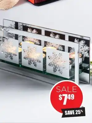 Kitchen Stuff Plus Christmas snowflake mirror glass tealight holder offer