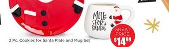 Kitchen Stuff Plus 2 pc. cookies for santa plate and mug set offer
