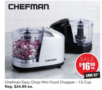 Kitchen Stuff Plus Chefman easy chop mini food chopper-1.5 cup offer