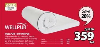 JYSK Wellpur t110 topper offer