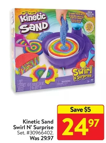 Walmart Kinetic sand swirl n' surprise offer