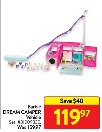 Walmart Barbie dream camper vehicle offer