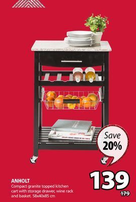 JYSK Anholt kitchen cart offer