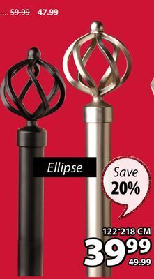 JYSK Ellipse curtain rods offer