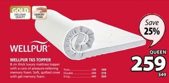 JYSK Wellpur t65 topper offer